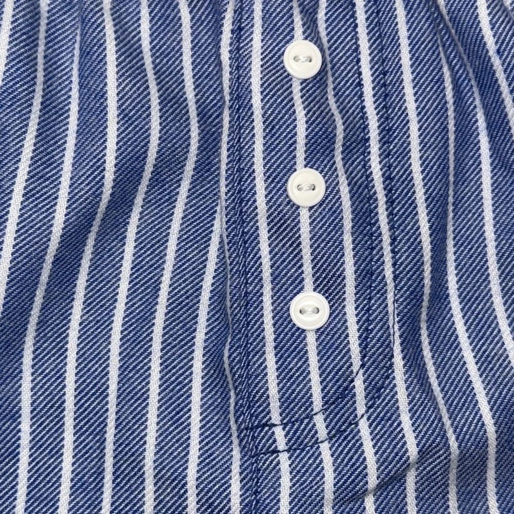 Girls Gap Kids Recycled Flannel PJ Pajama Shorts - Blue Pinstripe - Size 6